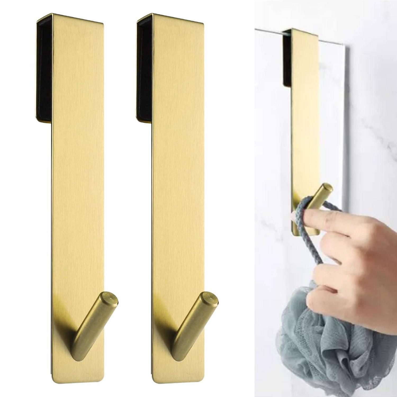 LuxusKollektion Handtuchhalter Haken Duschwand 2 Stück Gold