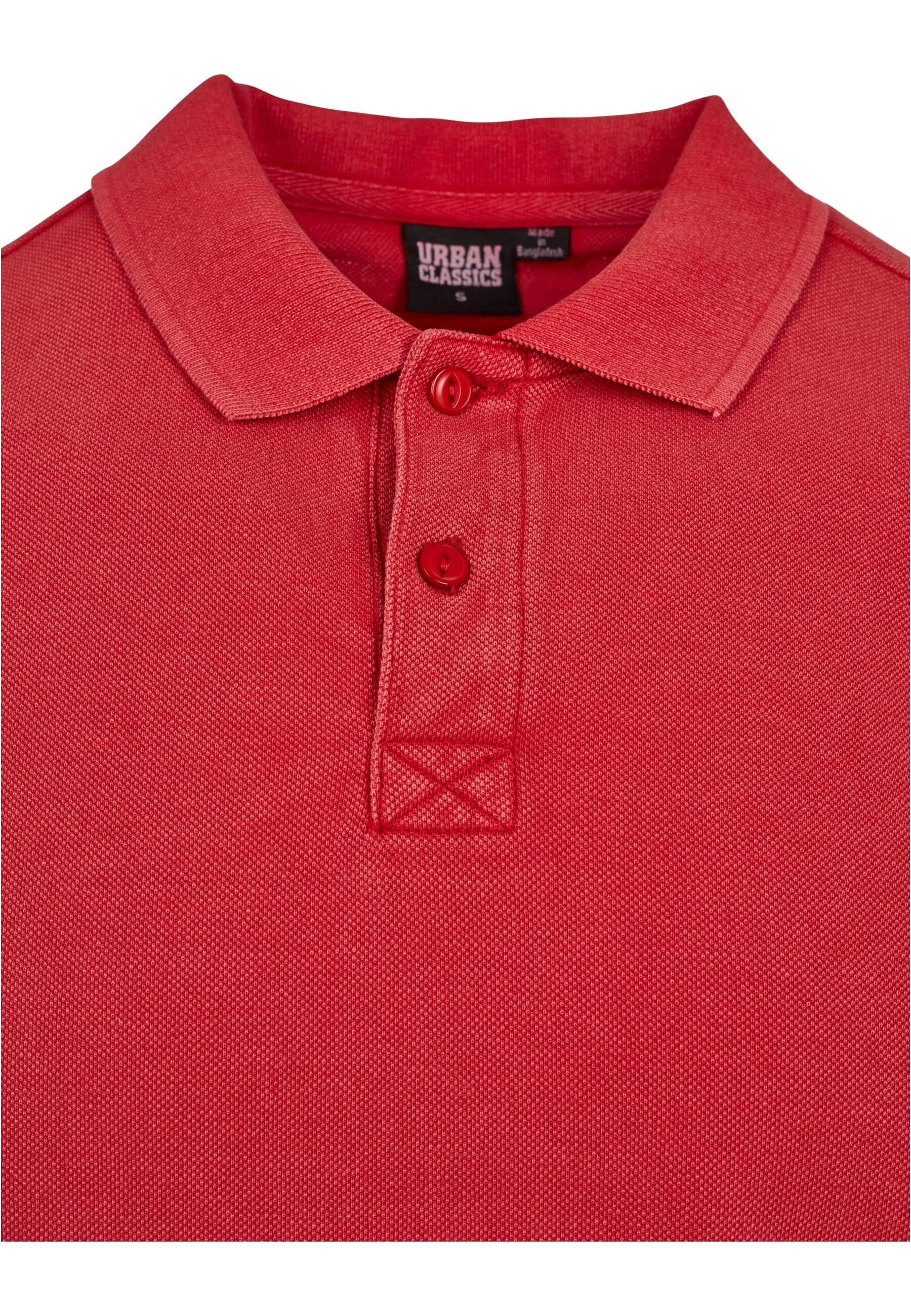 URBAN CLASSICS T-Shirt Herren Garment red (1-tlg) Poloshirt Dye Pique