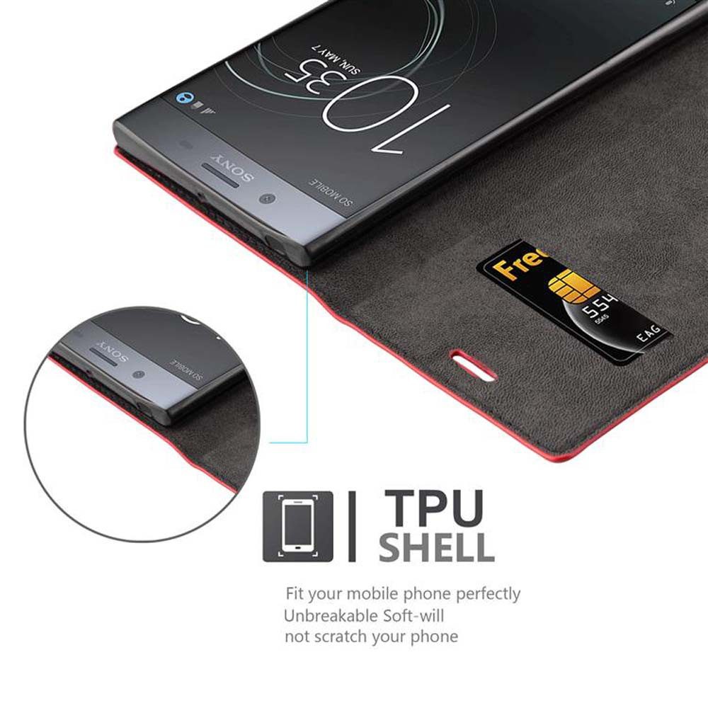 Cadorabo Handyhülle für Sony Xperia XZ PREMIUM Hülle Sony Xperia XZ PREMIUM, Hülle Schutzhülle mit Standfunktion, Magnetverschluss und Kartenfach