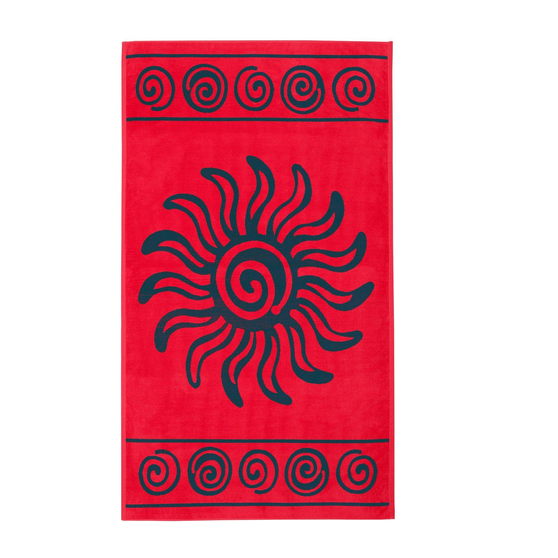 Delindo Lifestyle Strandtuch Tropical SUN, Velours günstig online kaufen