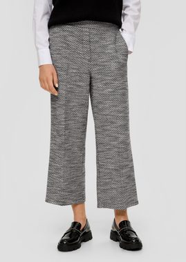 s.Oliver BLACK LABEL 7/8-Hose Regular: Culotte mit Musterstruktur