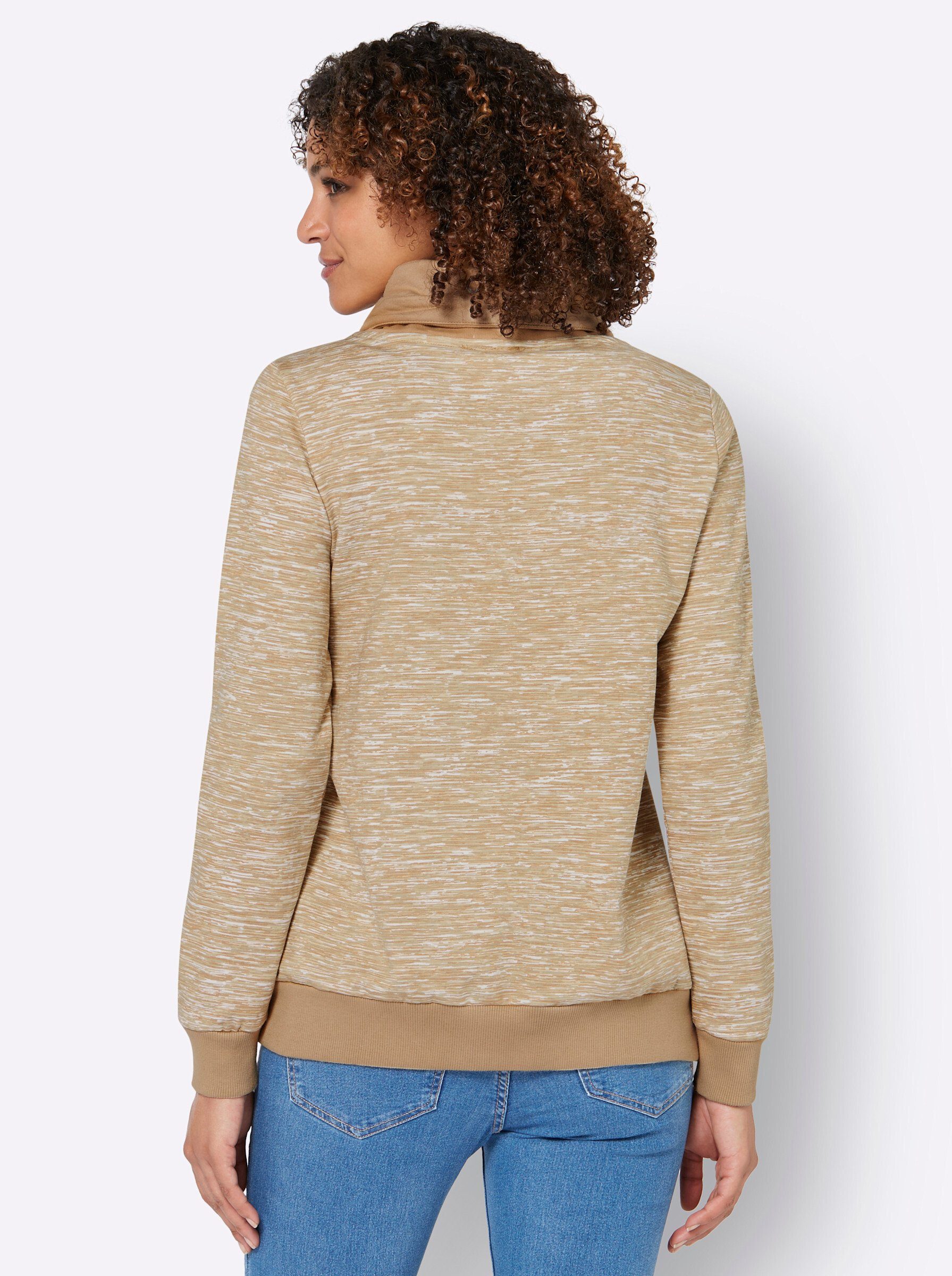 WITT WEIDEN Sweater camel-weiß-meliert