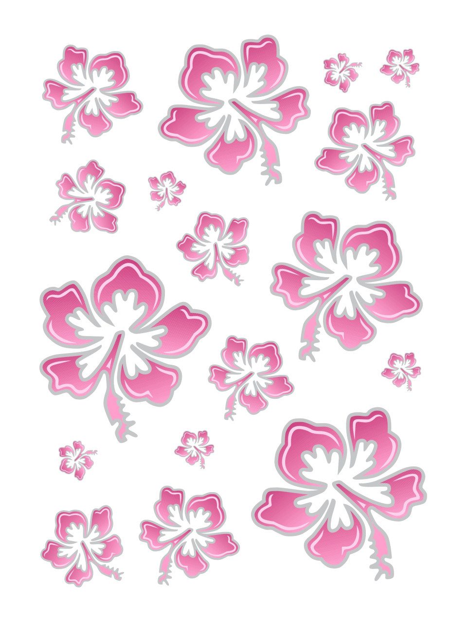 Hermann Schütz Aufkleber Hermann Schütz Aufkleber Hibiskusblüten-Set