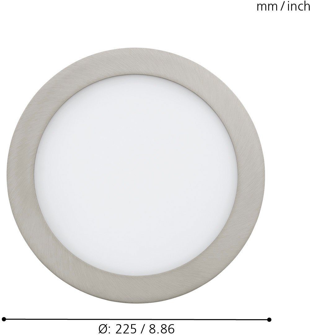 EGLO Einbauleuchte FUEVA-C, Dimmfunktion, Farbwechsel, mehrere Helligkeitsstufen, LED fest integriert, Neutralweiß, Kaltweiß, Warmweiß, Tageslichtweiß, EGLO CONNECT, Steuerung über APP + Fernbedienung, BLE, CCT, RGB