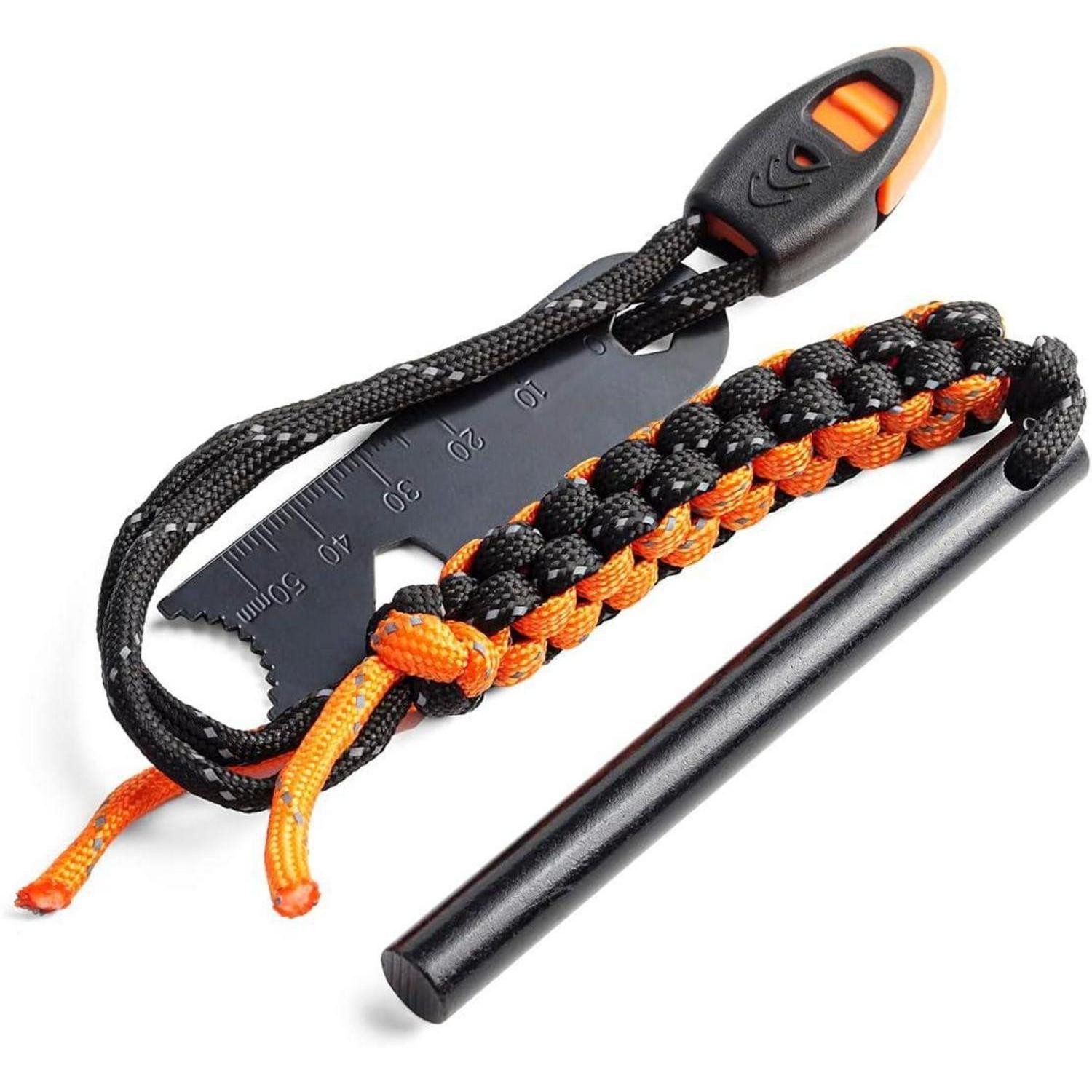 LuxusKollektion Feuerzeuge Feuerstahl mit Holzgriff Outdoor Survival Werkzeug Set Magnesium