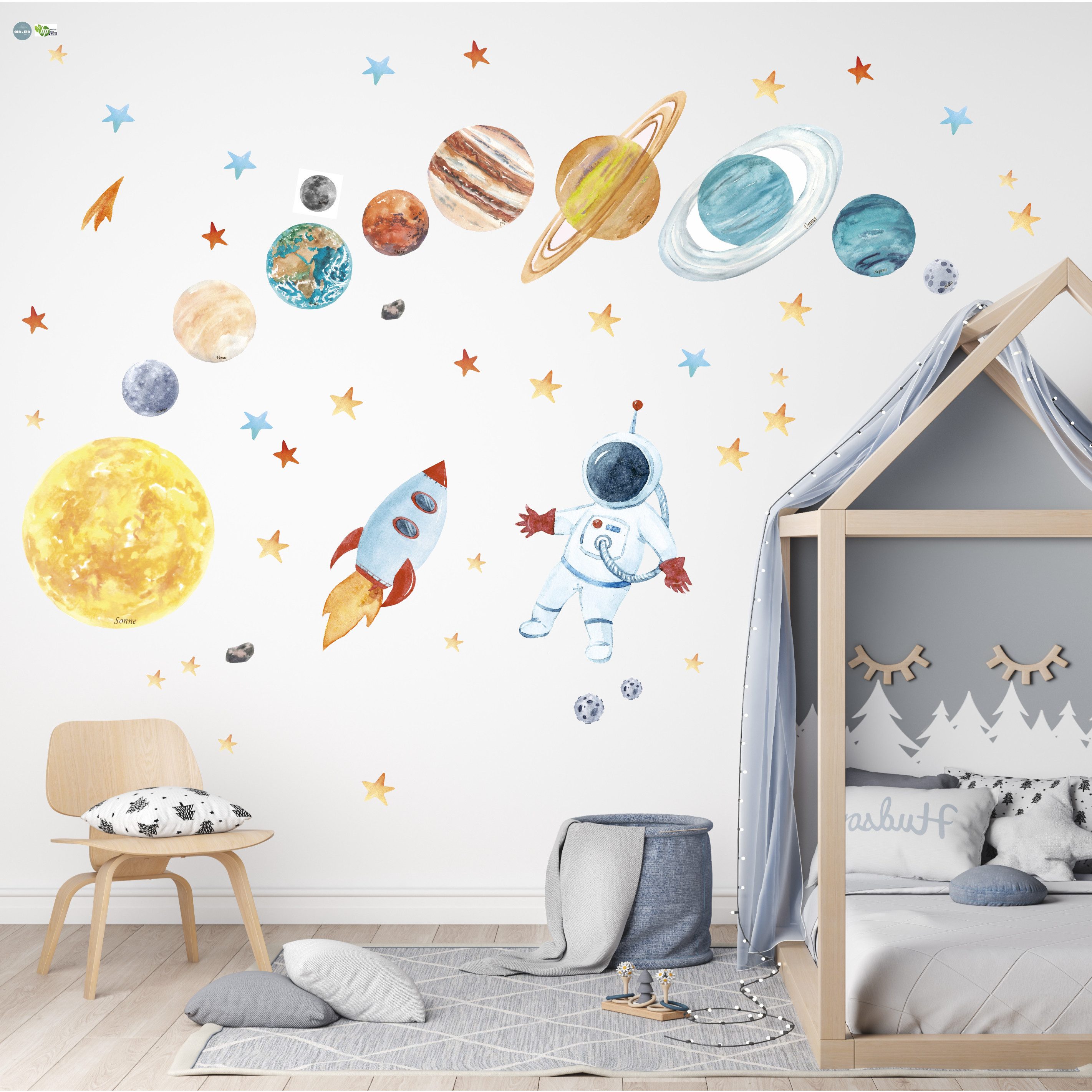 Olli&Elli.design Wandtattoo Weltraum, Planeten, Astronaut, Sonnensystem günstig online kaufen
