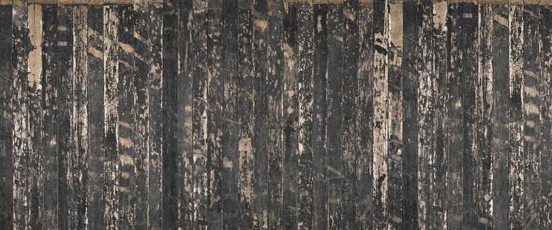 Architects Paper Fototapete Wooden Floor Black, (Set, 6 St), Vlies, Wand, Schräge