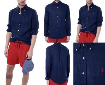 Ralph Lauren Langarmhemd POLO RALPH LAUREN Custom Fit Pure Leinen-Hemd Lino Shirt Button Down N