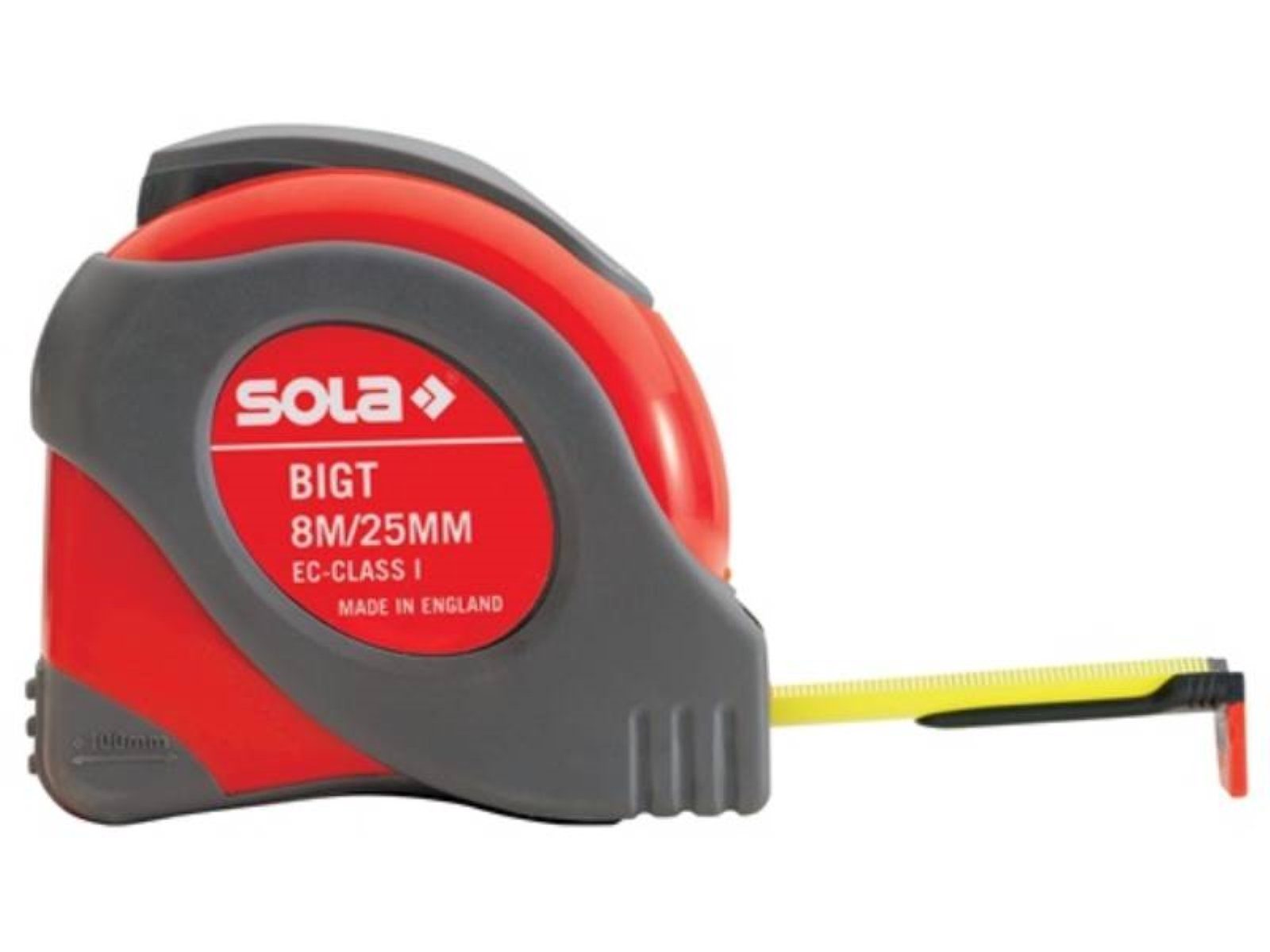 SOLA Rollbandmaß Taschenrollbandmaß BIG T L.8m B.25mm mm/cm EG I Ku.Stopptaste SOLA h