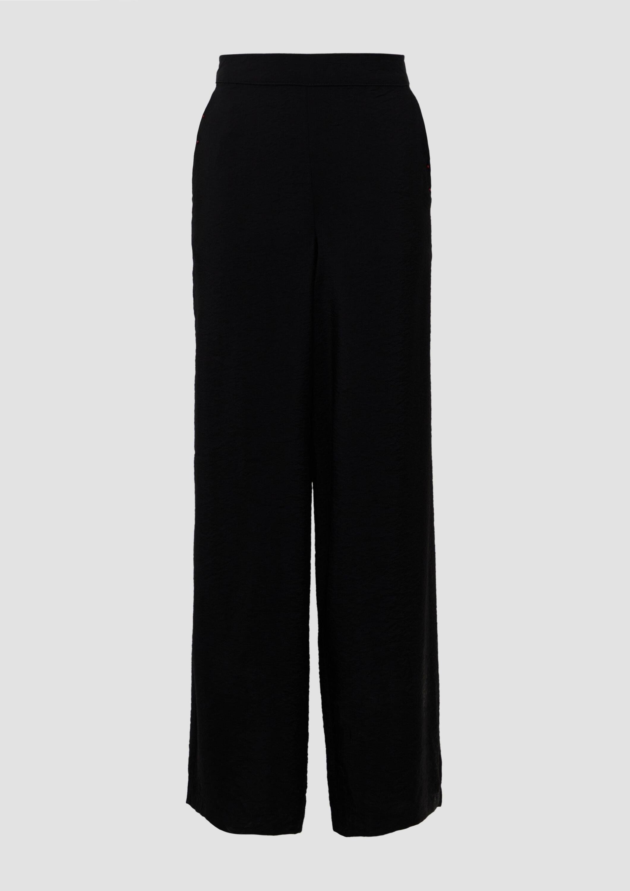 s.Oliver Chinos Hose Wide-Leg-Hose im Loose Fit mit Elastikbund