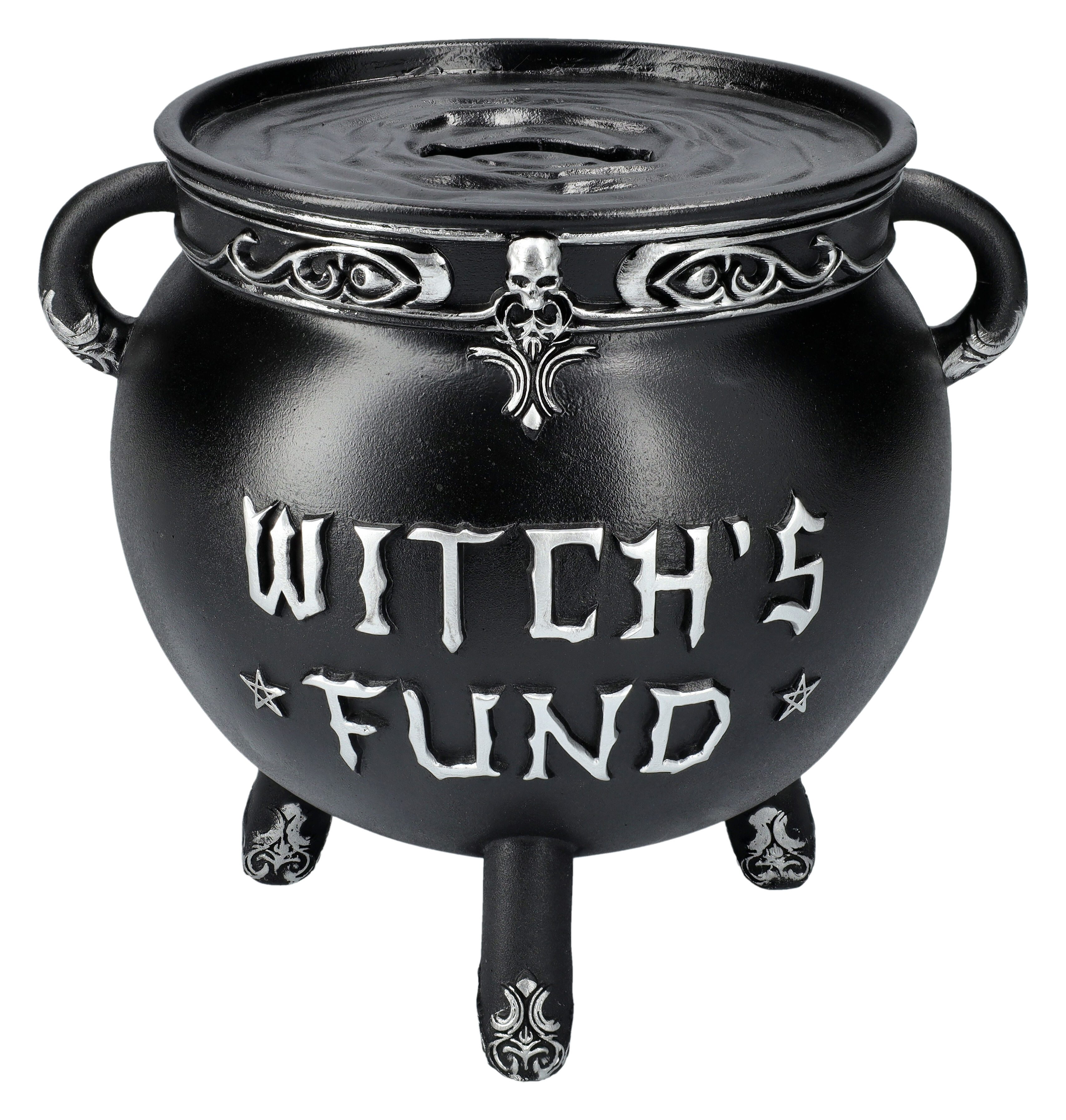 Figuren Shop GmbH Spardose Spardose Hexenkessel - Witch's Fund - Fantasy Sparbüchse Dekoration