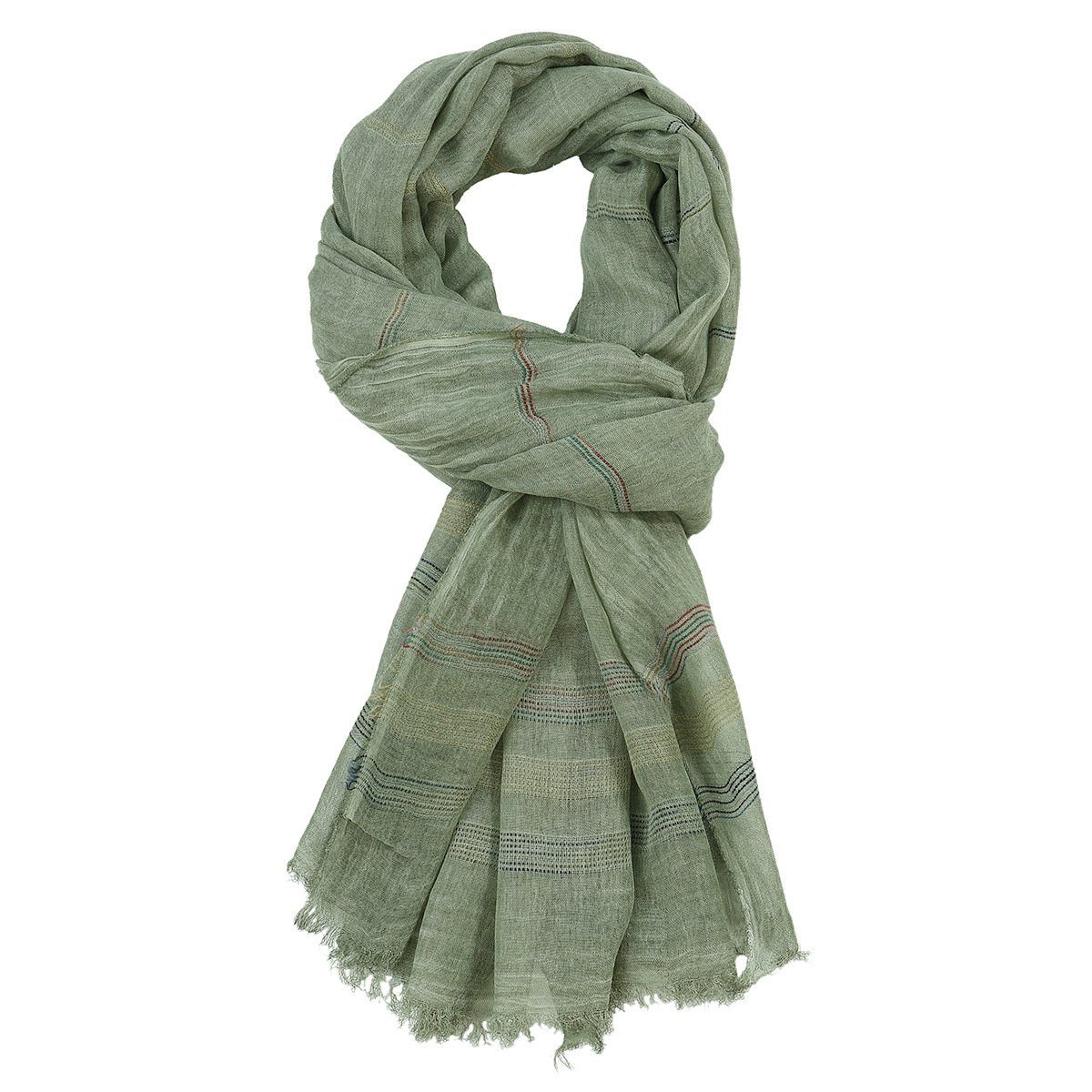 GelldG Modeschal Reversible Warme und weiche Unisex Schal Stola Wrap Solid Color grün