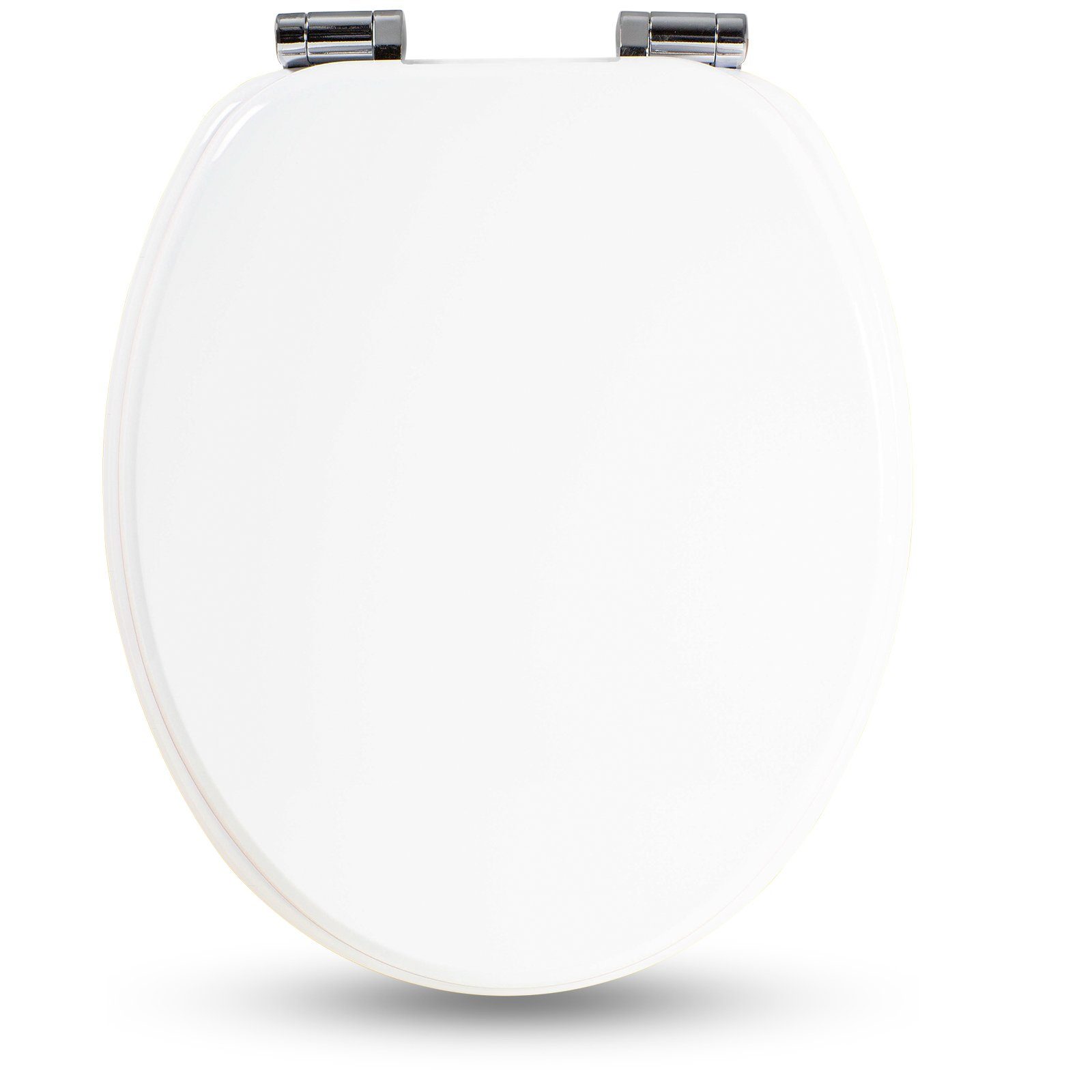 Sanfino WC-Sitz "White“ Premium Toilettendeckel mit Absenkautomatik aus Holz, bunter WC Sitz mit Motiv, hoher Sitzkomfort, einfache Montage