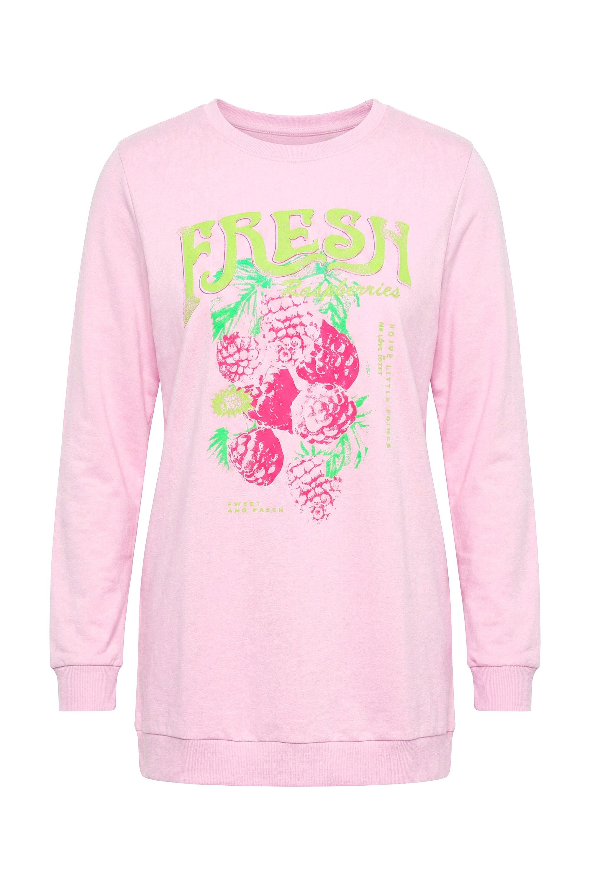 Angel of Style Sweatshirt Sweatshirt bequeme Passform Himbeeren-Motiv günstig online kaufen