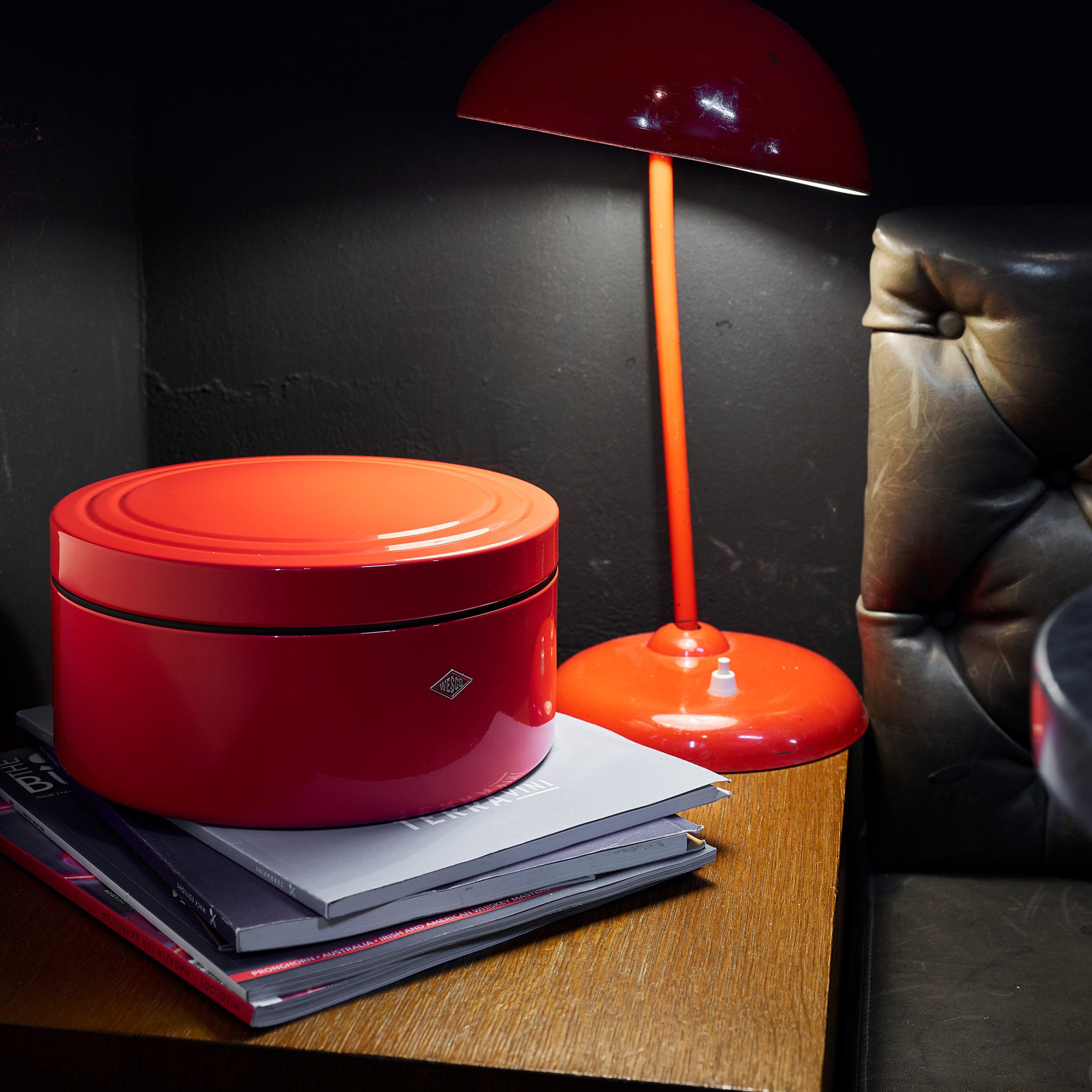 WESCO Keksdose Classic Line - Gebäckdose, Stahlblech, (1-tlg), Dose mit Deckel & Kunststoffring / schließt dicht, 4 L