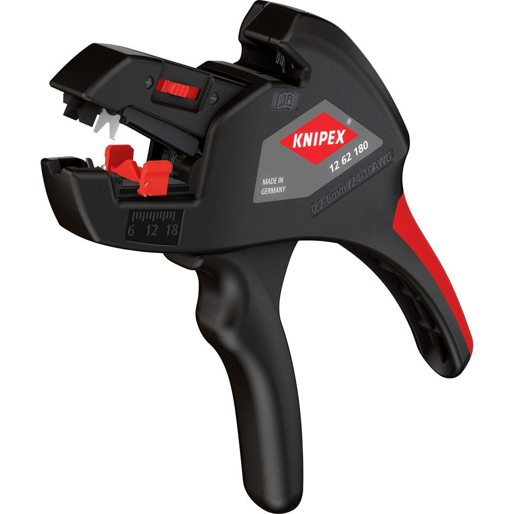 Knipex Abisolierzange Knipex 1262 12 62 180 Abmantelungszange 0.2 bis 6 mm² 10 bis 24