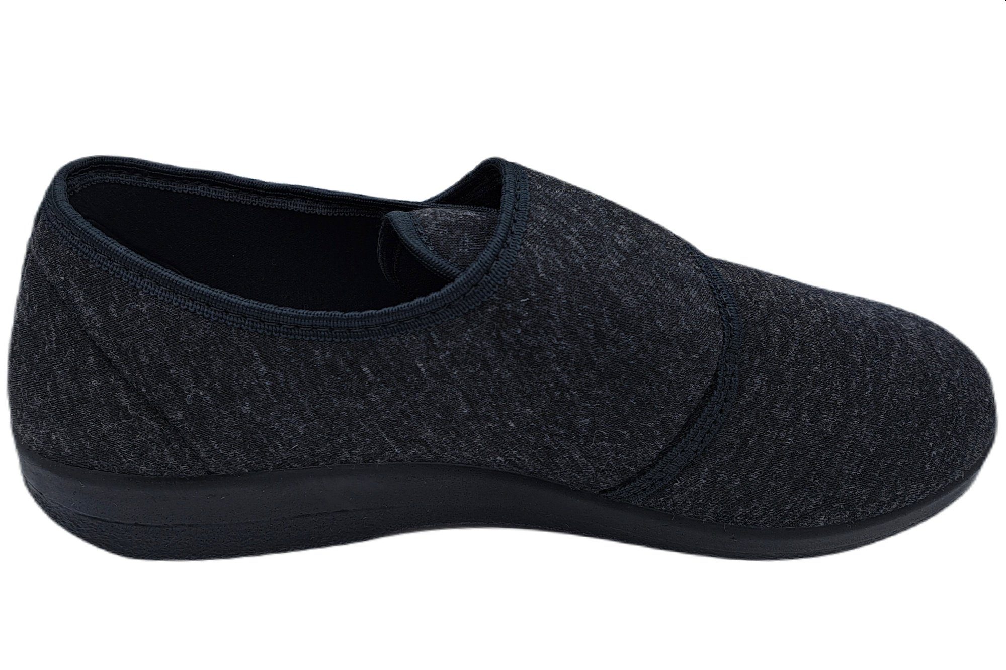 PADERO Klettverschluss Hausschuh für breite Füße geeignet