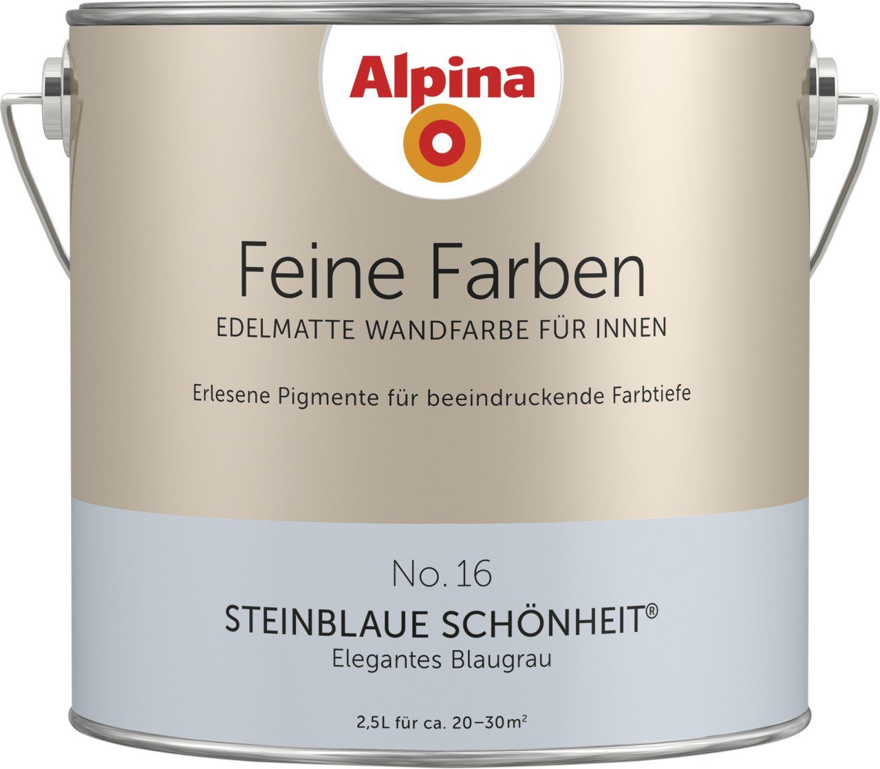 Alpina Wandfarbe Alpina Feine Farben No. 16 Steinblaue Schönheit. € 36,19, (€ 14,48 pro 1 l).