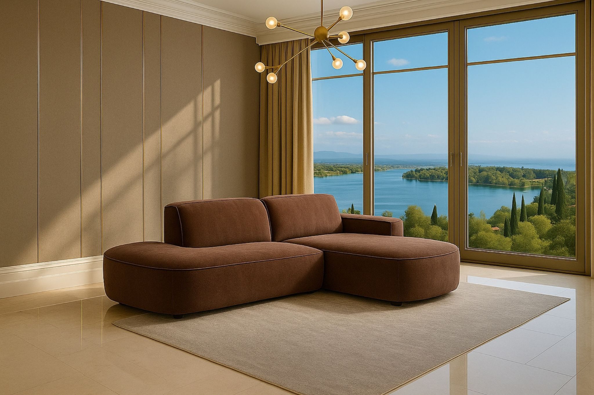 Kaiser Мебель Ecksofa Ecksofa Cursal Atelier – modern, rund und unverwechselbar elegant, Einzelsofa, L-Form, sanfte Rundungen, modernes Design, haustierfreundliche Stoffe