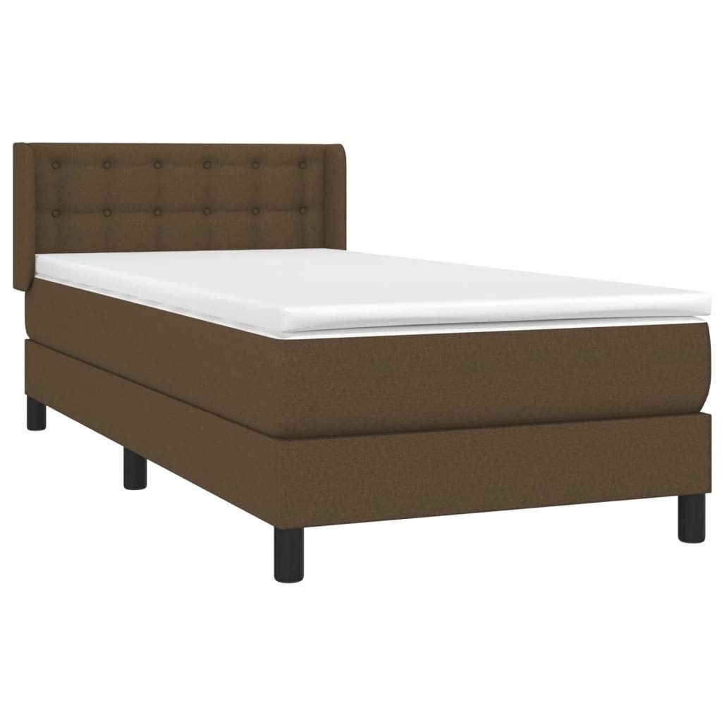 vidaXL Bett Boxspringbett mit Matratze Dunkelbraun günstig online kaufen