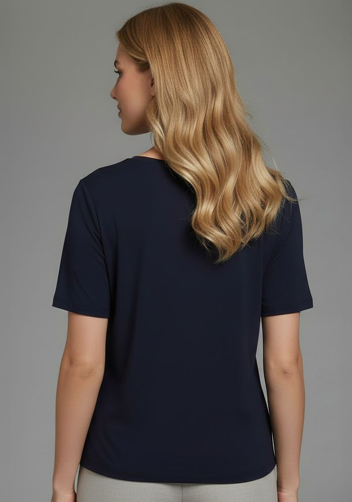 Bruno Banani T-Shirt mit tiefem V-Ausschnitt, Brusttasche und Reißverschluss-Detail