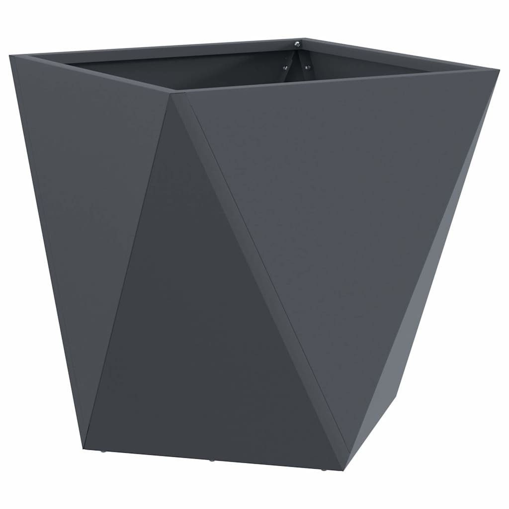 vidaXL Blumentopf Pflanzkübel Anthrazit 40 x 40 x 40 cm Stahl (1 St)