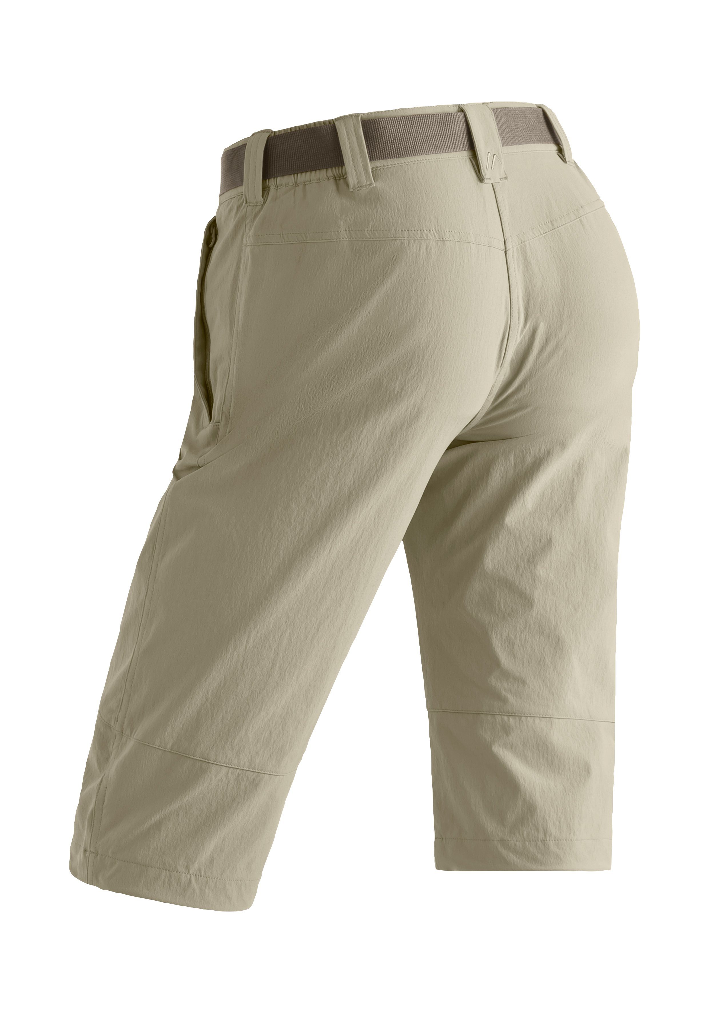 Maier Sports Caprihose Kluane Damen Shorts, kurze Wanderhose, Outdoorhose mit 2 Taschen, Regular Fit