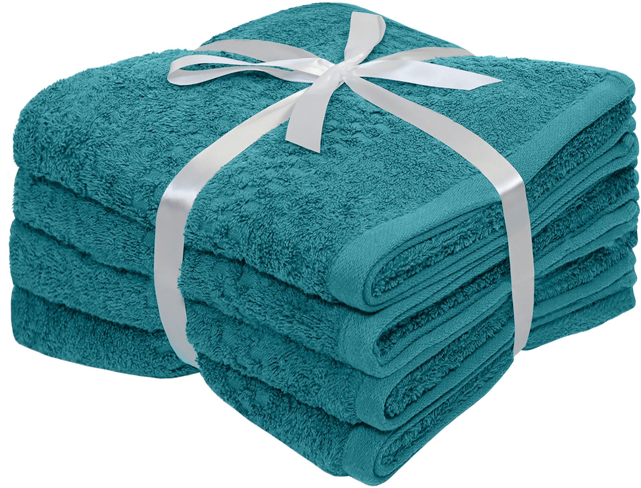 OTTO home Handtuch Regona, Handtücher 50x100cm, flauschig und weich, 500gr/m², Frottier (Set, 4-St), Premium Handtücher mit Bordüre, Set, 100% Baumwolle, 5 Jahre Garantie