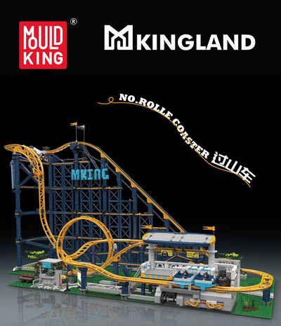 Mould King Konstruktionsspielsteine 11012 Ferngesteuerter Achterbahn MOC Klemmbausteine 3238 Teile, (Set, 3238 St)
