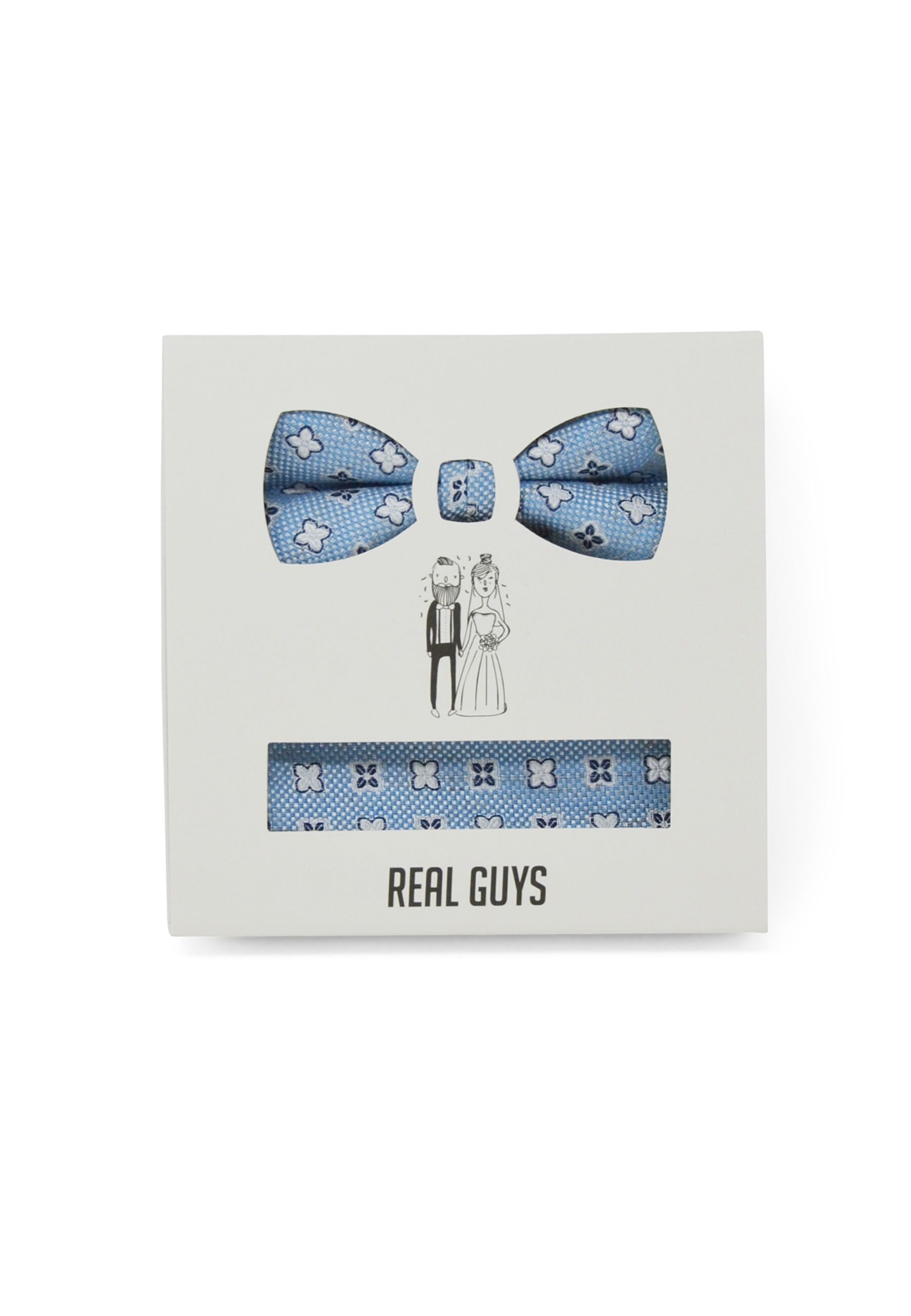REAL GUYS by J.PLOENES Fliege Set mit Einstecktuch mit ausdrucksstarken Motiven