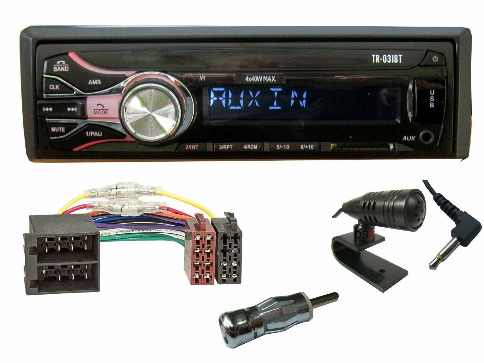 DSX Bluetooth USB Aux In SD Karten Radio passend für VW Lupo Autoradio  (20,00 W)