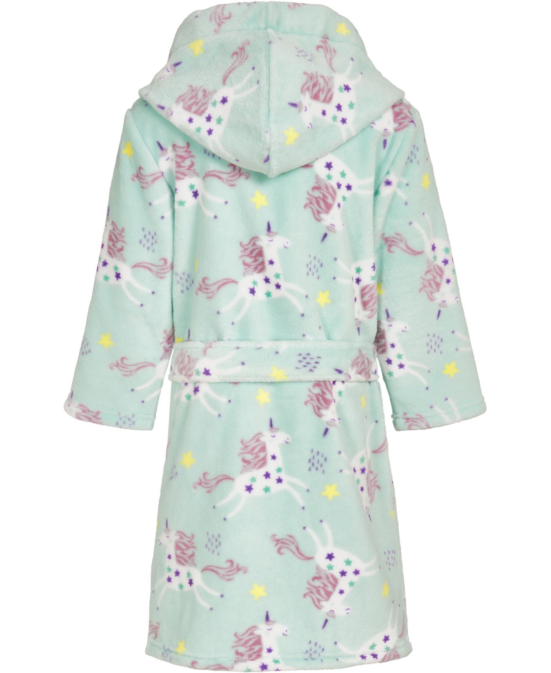 Playshoes Kinderbademantel Fleece-Bademantel Einhorn