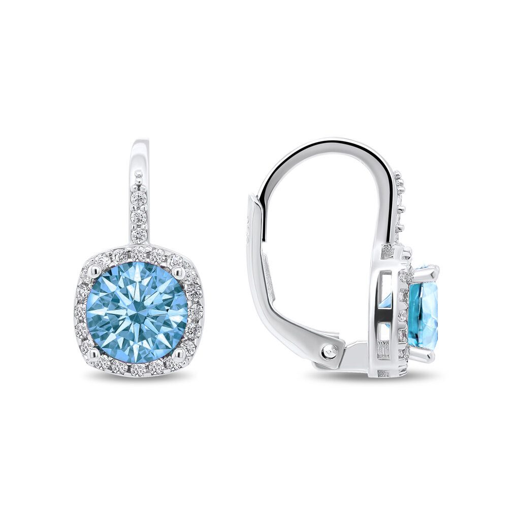 Brilio Silver Ohrring-Set Charmante Silberohrringe mit hellblauen Zirkonen EA125W