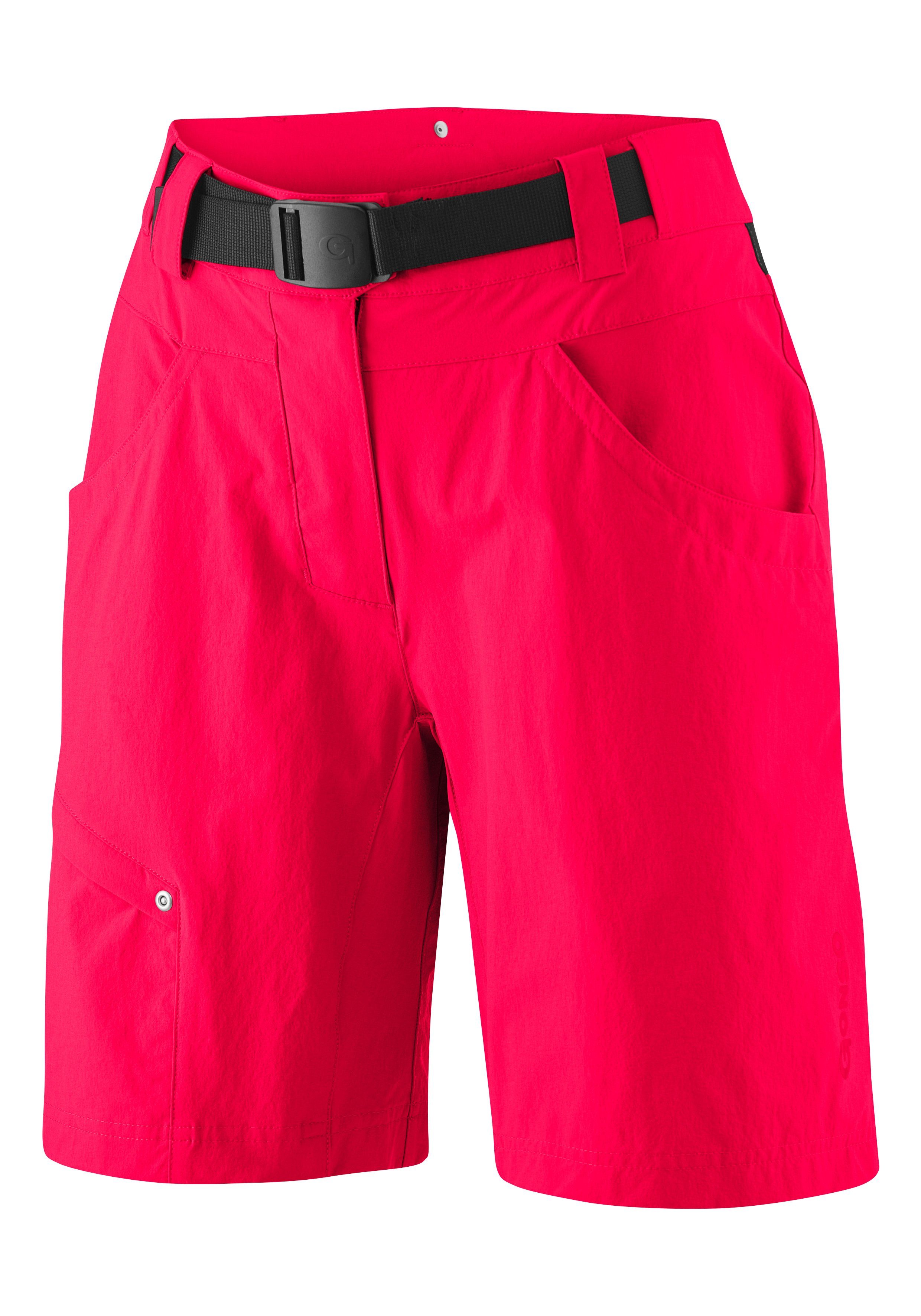 neonpink Sitzpolster, inkl. Radhose kurze wasserabweisend, Gürtel Fahrradhose Damen Gonso Mira mit