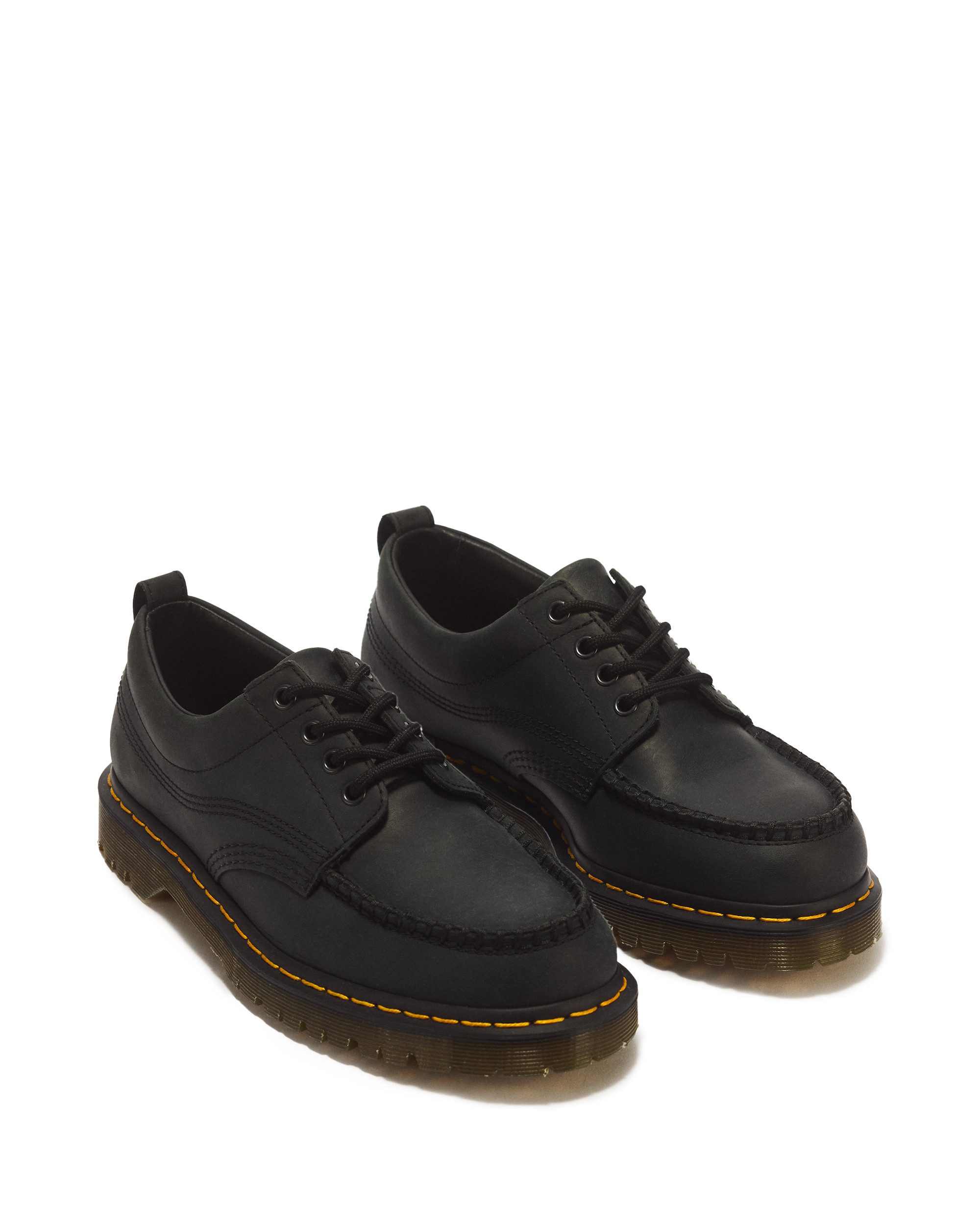 DR. MARTENS Lowell Schnürschuh Blockabsatz, Plateau, Halbschuh mit modischen Ziernäthen