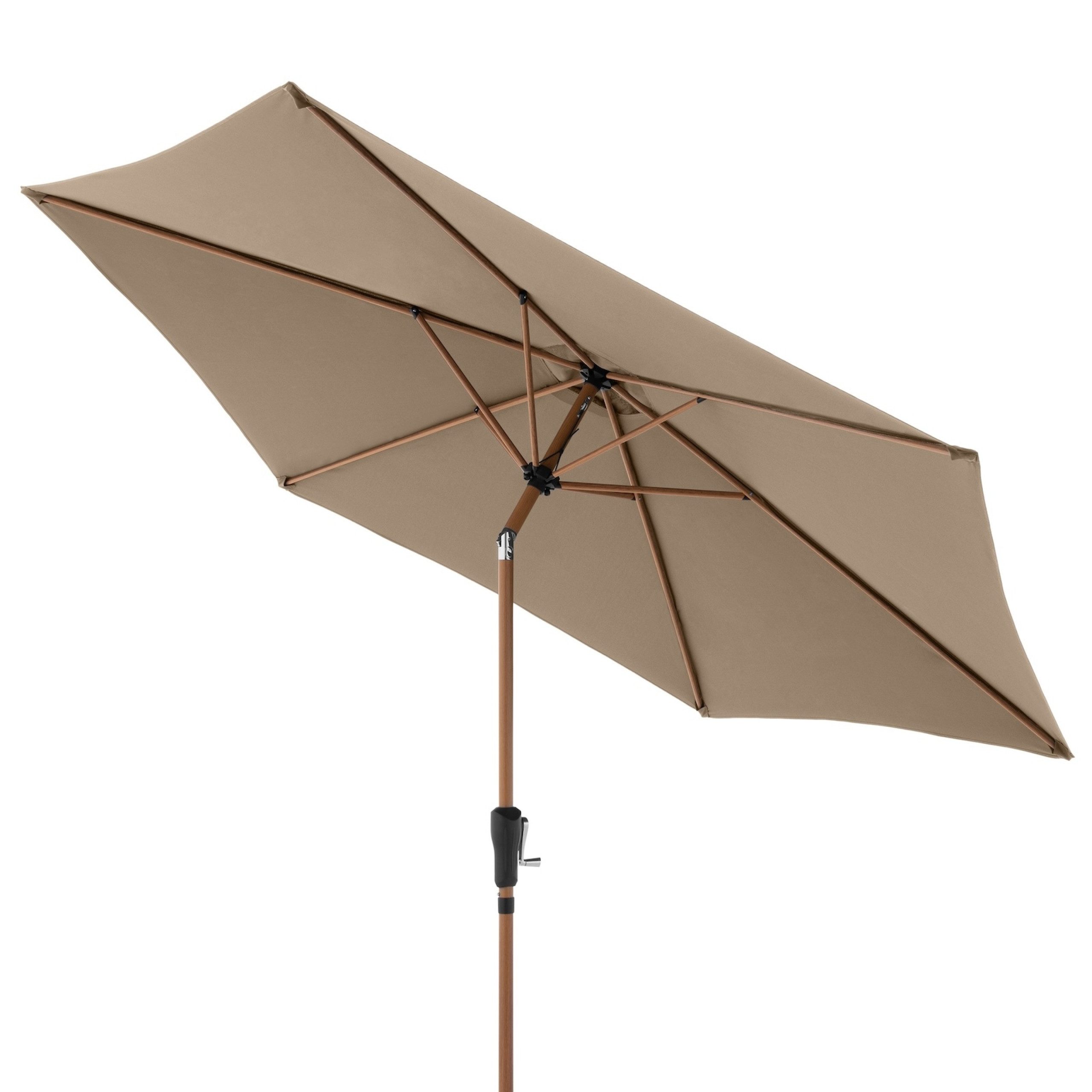 doppler® Sonnenschirm Doppler LIFE Lift ø 305 cm rund Woodstyle Mittelmastschirm Holz