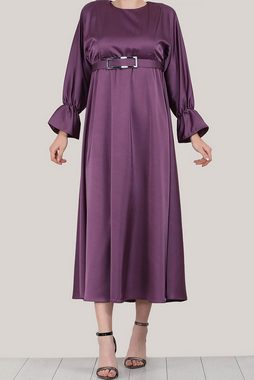 Modabout Maxikleid Langes Kleider Abaya Hijab Kleid Damen - NELB0007D7291MOR (1-tlg)