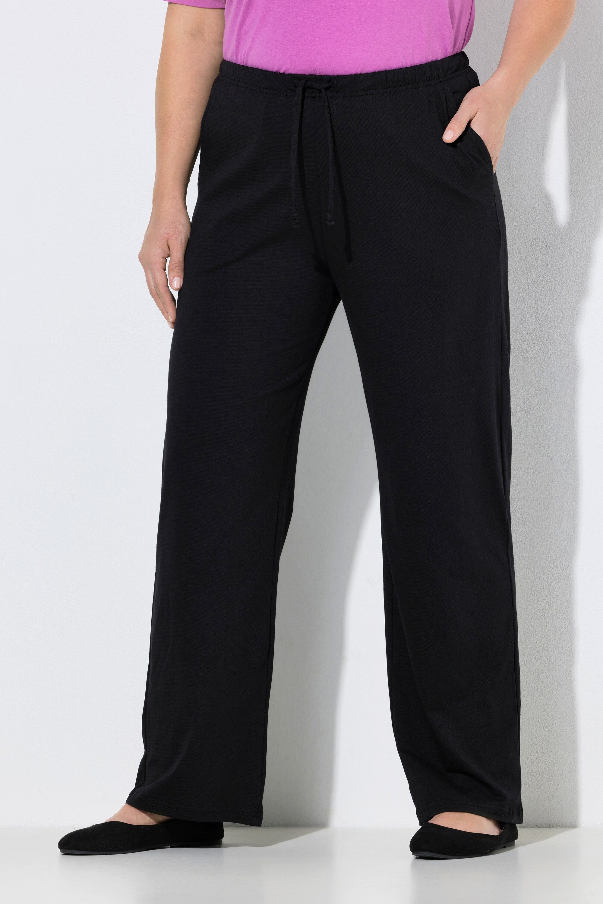 Ulla Popken Funktionshose Jerseyhose gerades Bein Taschen bis Gr. 66/68