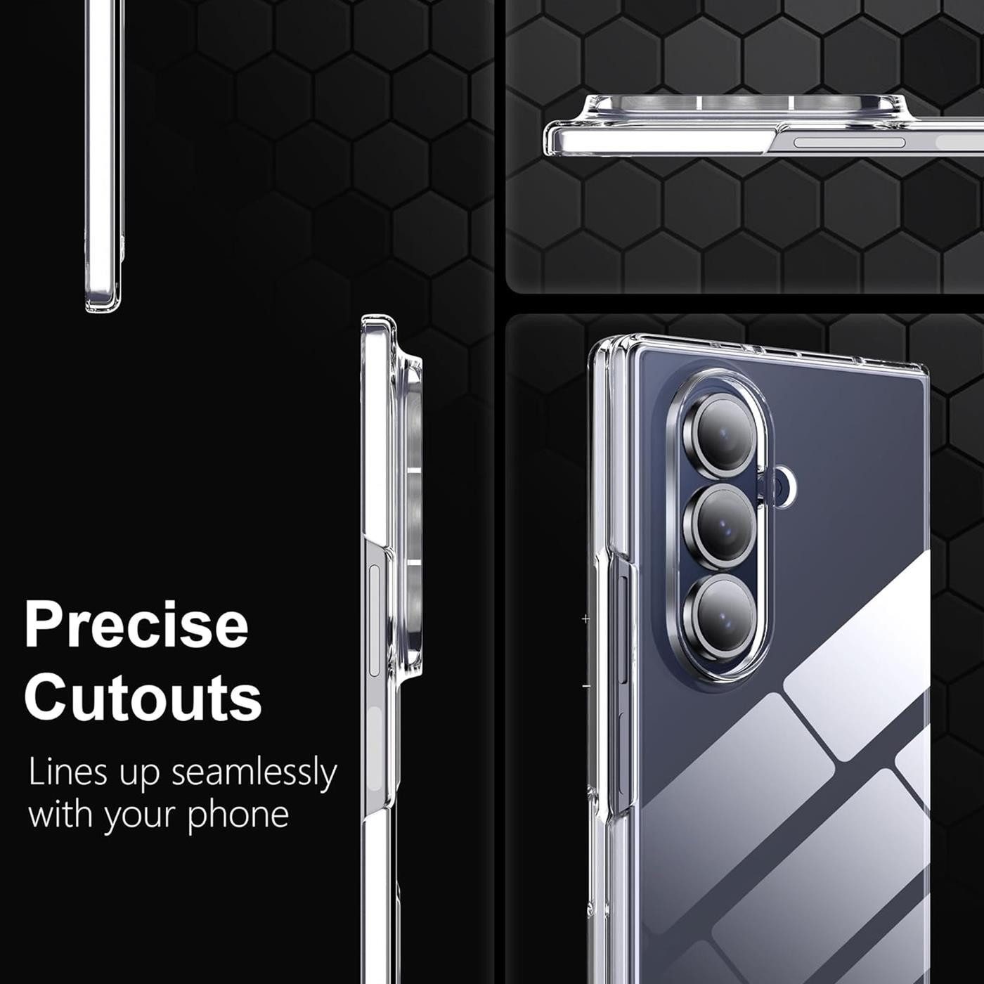 CoolGadget Handyhülle Transparent Ultra Slim Case für Samsung Galaxy Z Fold 7 8 Zoll, Silikon Hülle Dünne Schutzhülle für Samsung Z Fold7 5G Hülle