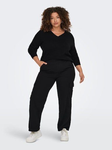 ONLY CARMAKOMA V-Ausschnitt-Pullover CARMARGARETA LS PULLOVER KNT NOOS Viskosemischung, regular fit
