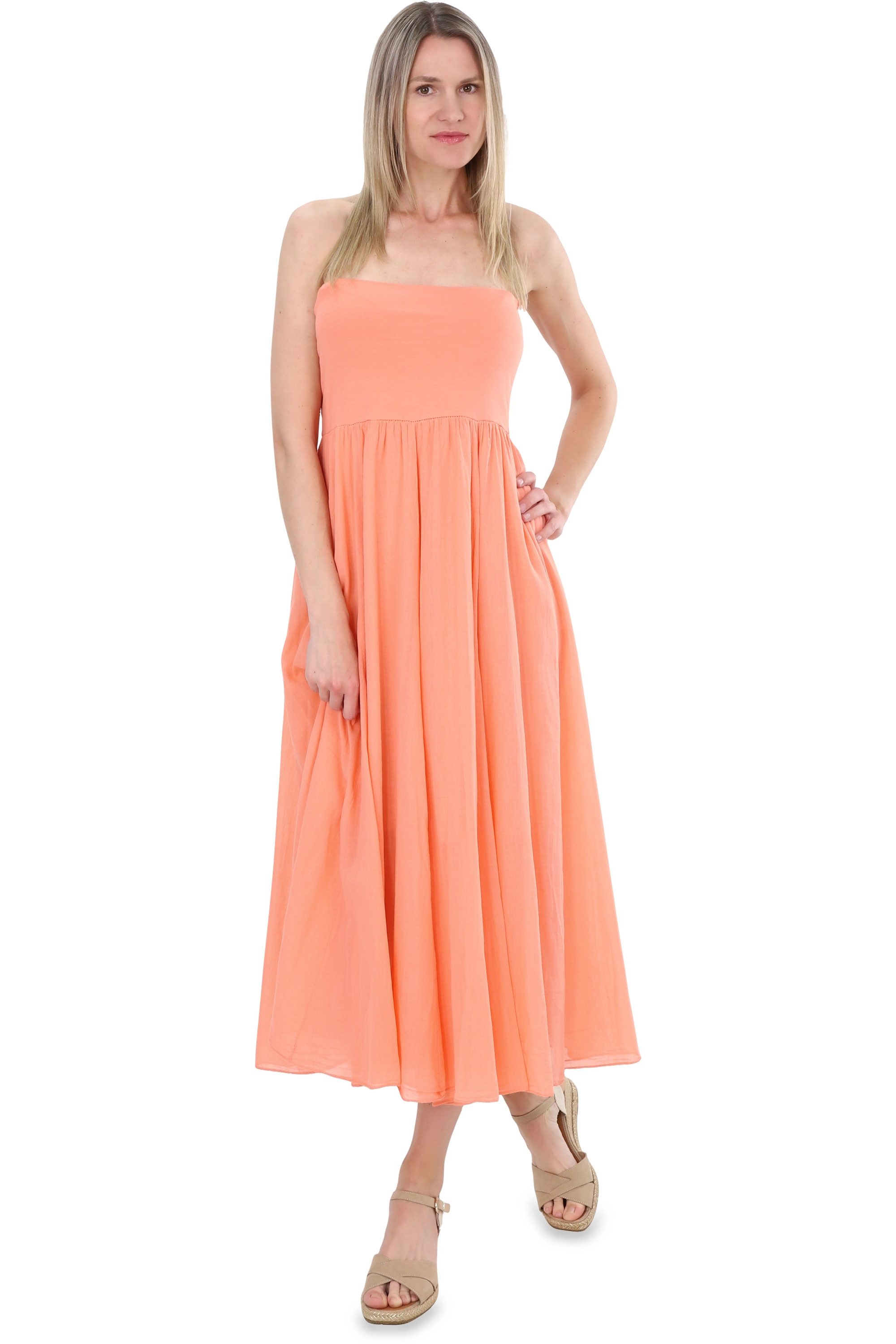 malito more than fashion Sommerrock 80150 figurumspielendes Bandeaukleid aus 100% Baumwolle