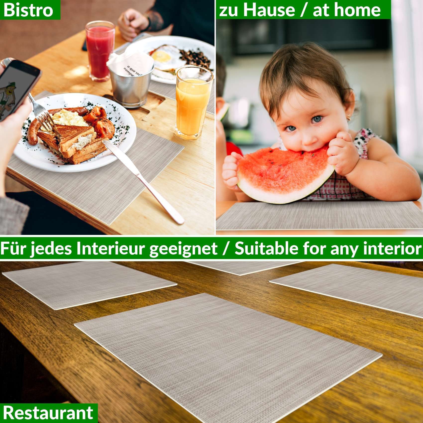 ANRO Platzset DEIN Platzdeckchen Servierdeckchen Soft günstig online kaufen