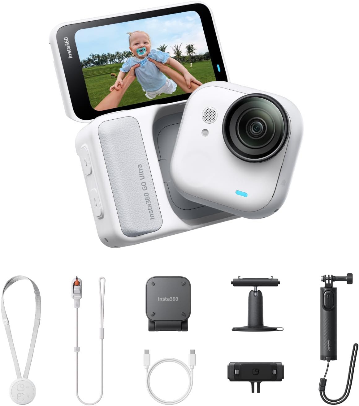 Insta360 Insta360 GO Ultra - freihändige 4K Mini-Cam Action Cam (4K Ultra HD, Bluetooth, WLAN (Wi-Fi)