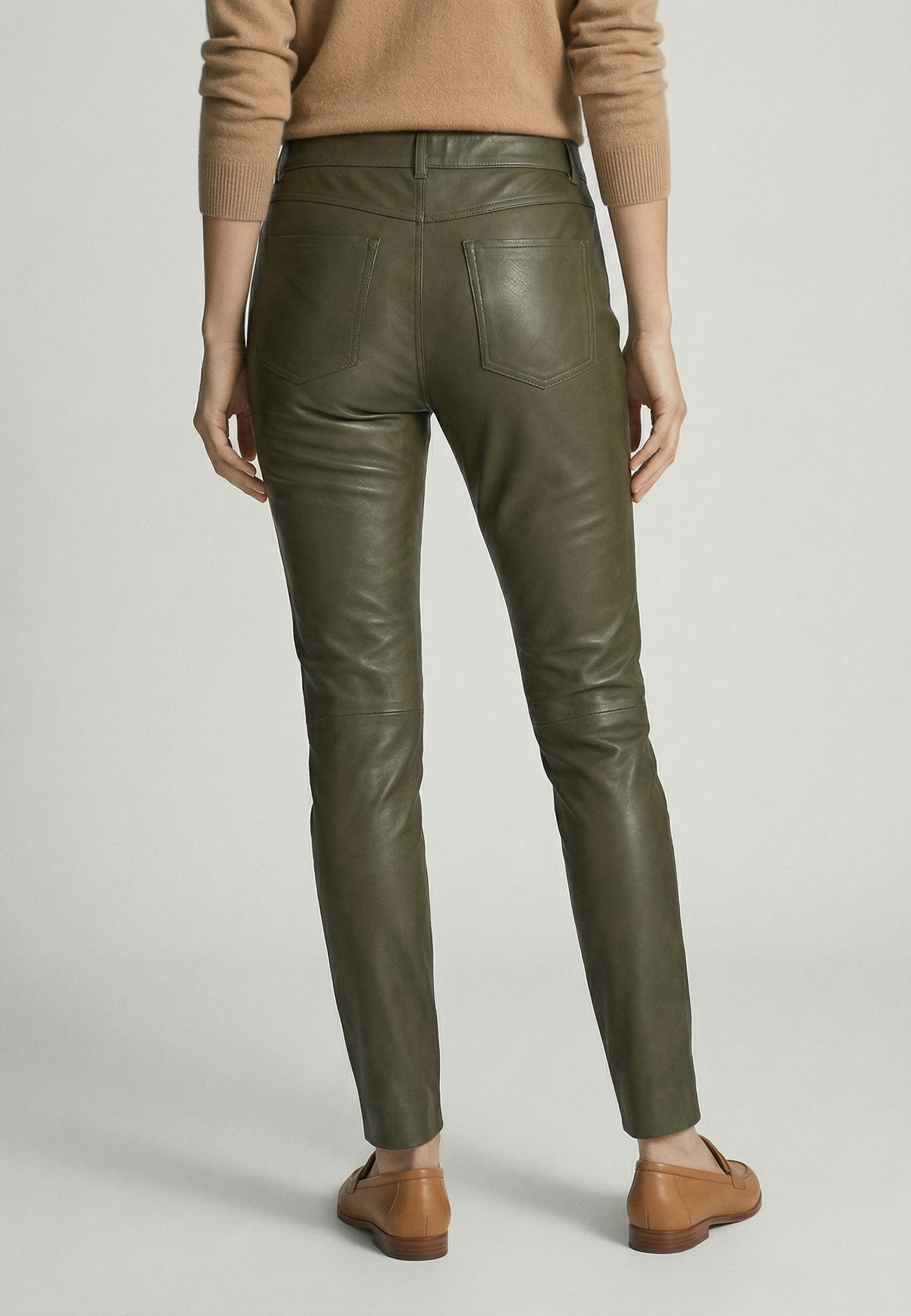RICANO Lederhose PND Stretch Lederhose aus Stretch-Lamm-Leder in 5-Pocket-Optik