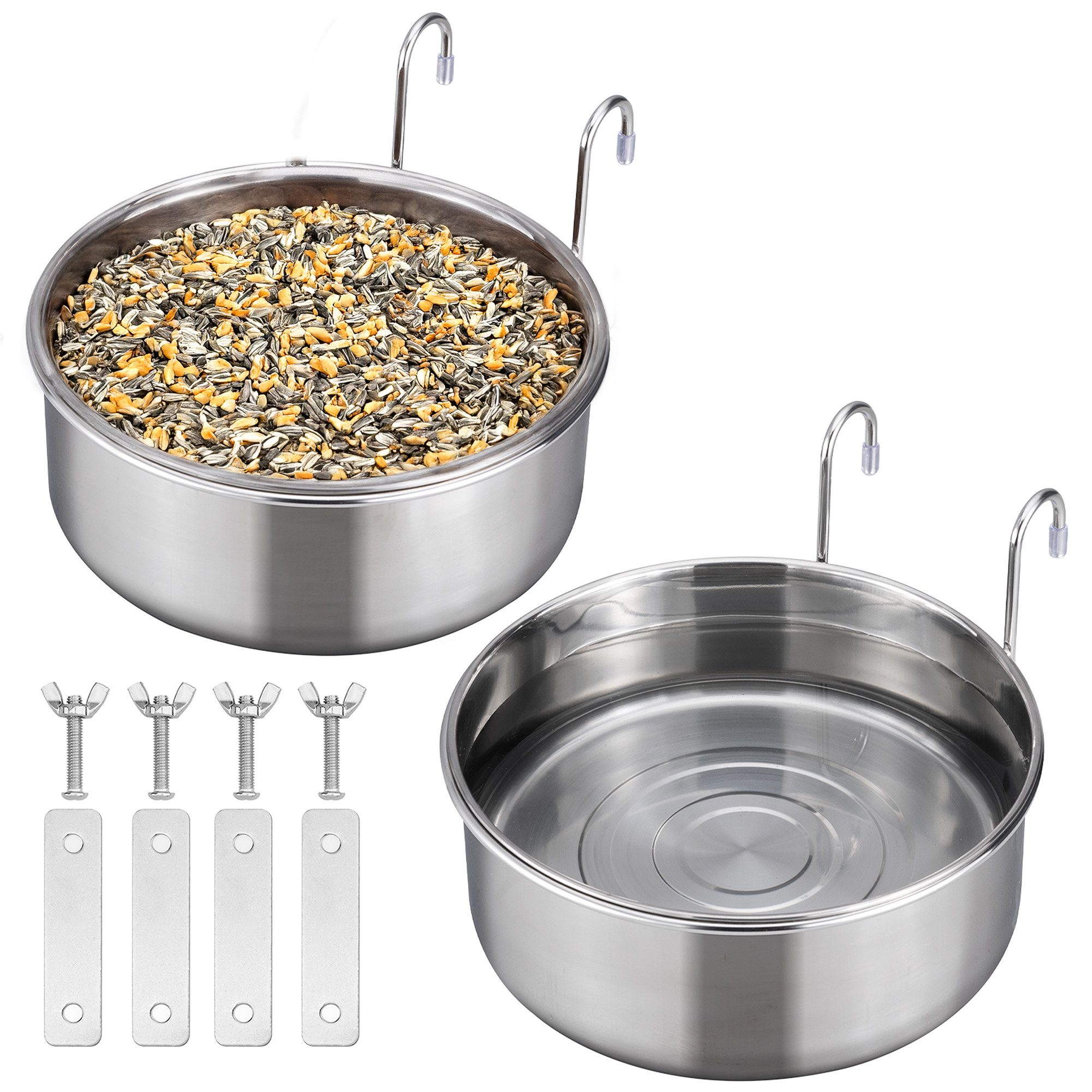 Napf 2x hängender Hundenapf erhöht Ø10cm Futternapf Set für Hund