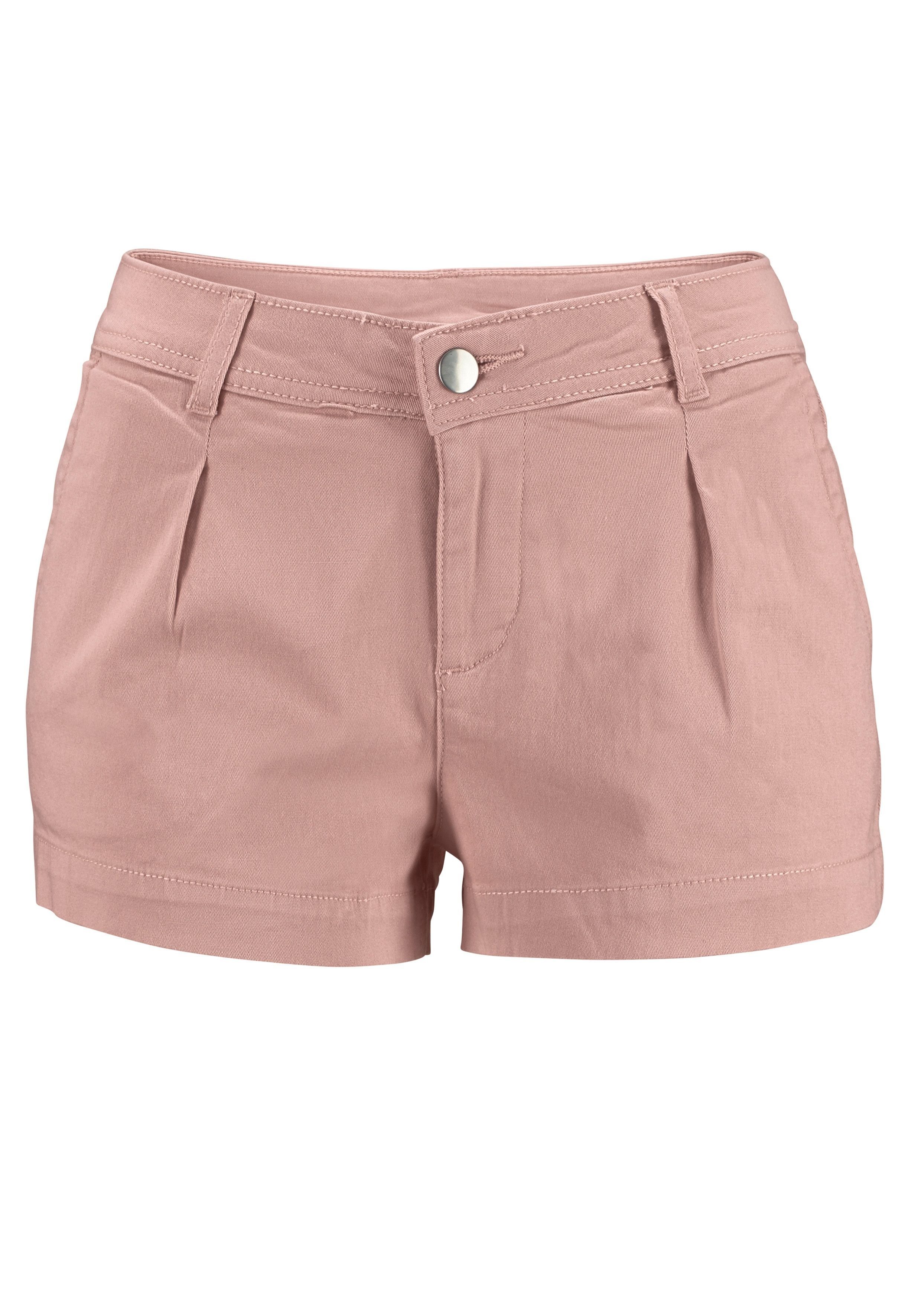 LASCANA Shorts aus elastischer, sommerlicher Baumwollware mit Taschen, kurze Hose, Freizeitlook, Sommerhose