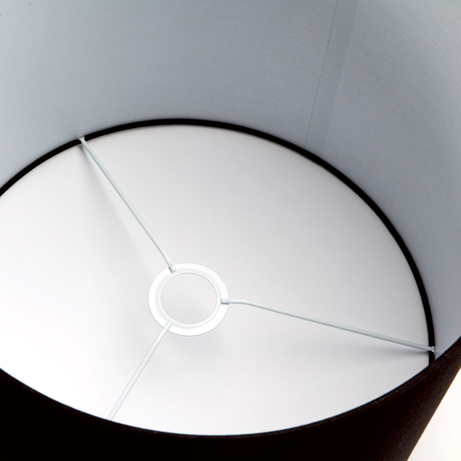 Orion Leuchten Lampenschirm Lampenschirm Ø 40 cm Stoff E27 rund Schwarz