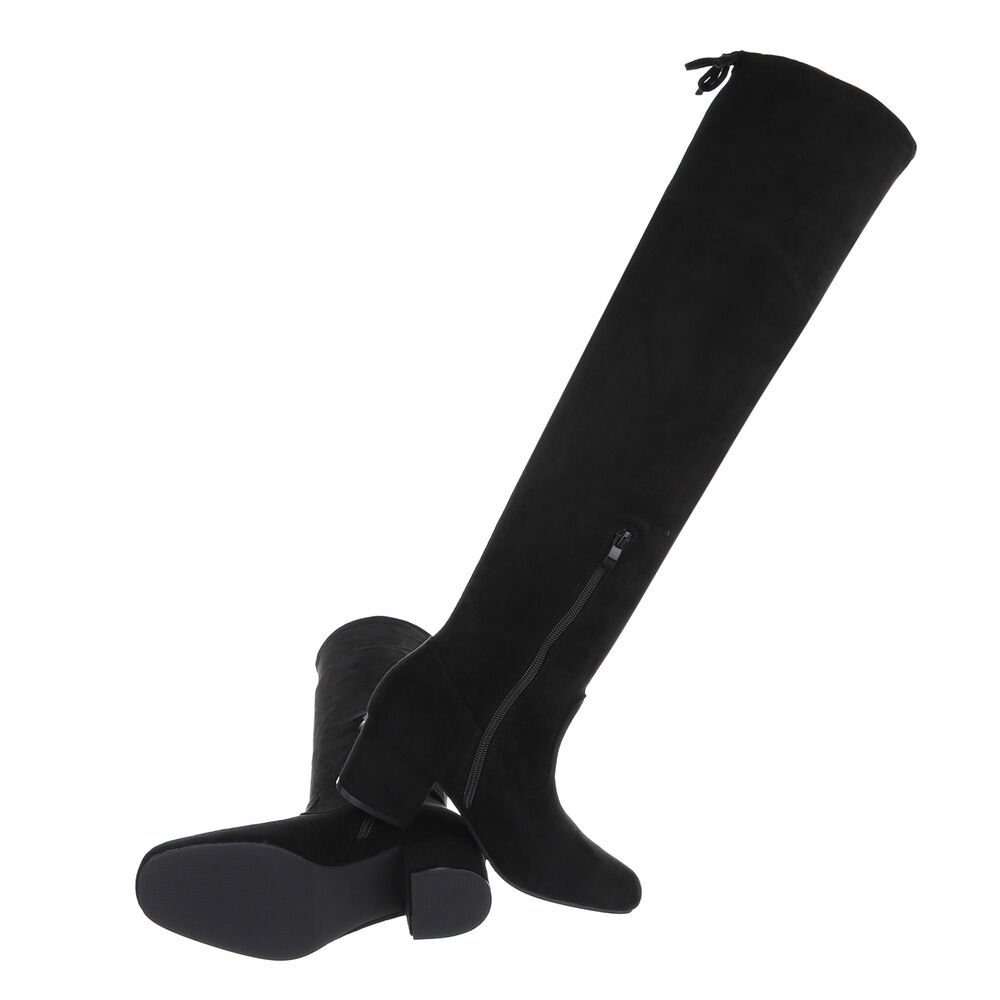 Ital-Design Damen Party & Clubwear Overkneestiefel (85255615) Blockabsatz O günstig online kaufen