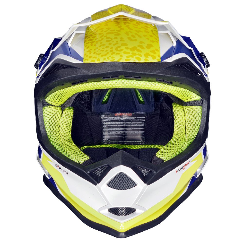 rueger-helmets Motorradhelm rueger RK-652 Kinder Crosshelm, kleine Schale 1290 Gramm schwer XXS-S – Bild 2 von 5