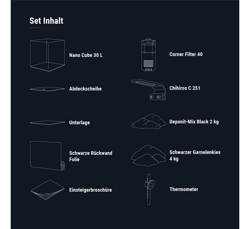 Thumbnail - DENNERLE Aquarium Nano Cube Complete, 30 l, Komplettset